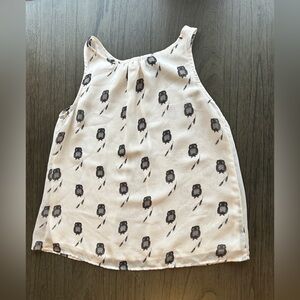Women’s Sleeveless Top with Owl Print